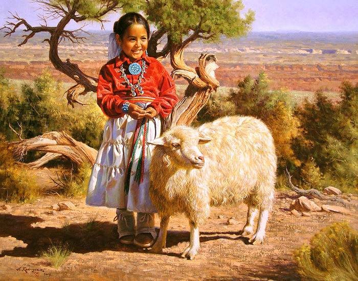 Painting Girl in Peru